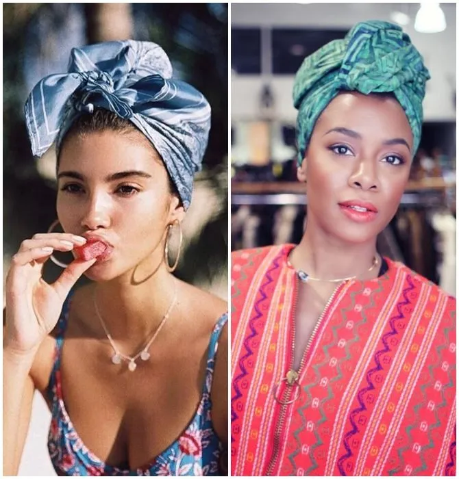 Модная тенденция лета 2021: завязывание шарфа на голове20