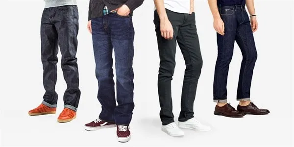 Цвета мужских джинсов