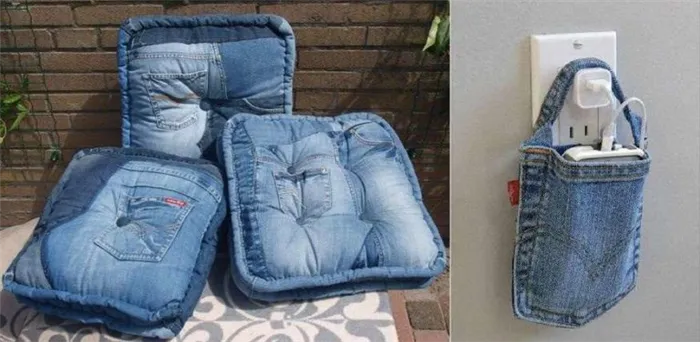 Джинсы - идеальный способ повторного использования старых джинсов для дома