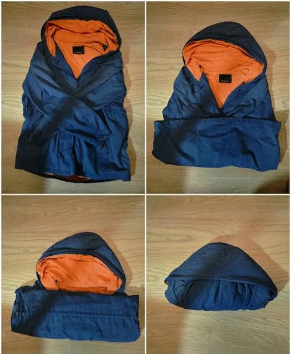 Хороший способ складывать куртки