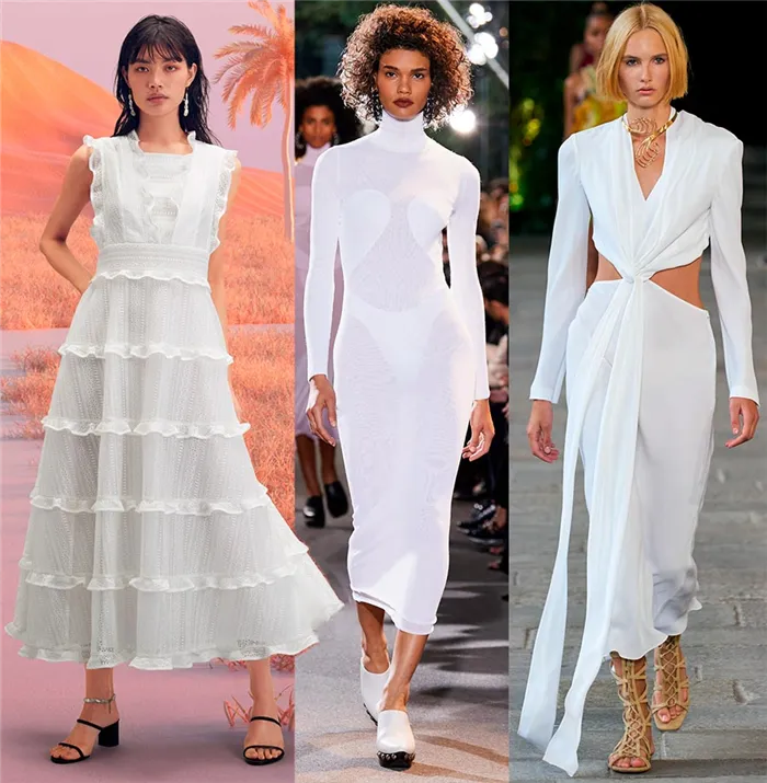 Современное белое платье 2022