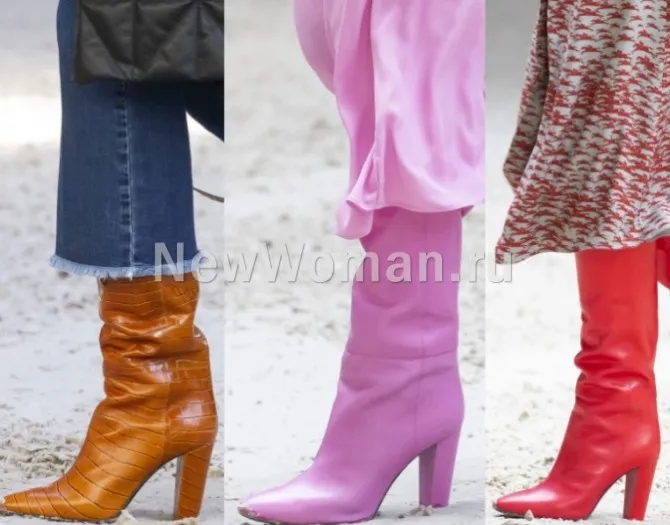 Тенденции женской обуви весна/лето 2022.Цветные женские сапоги Longchamp - главные тенденции женской обуви на 2022 год