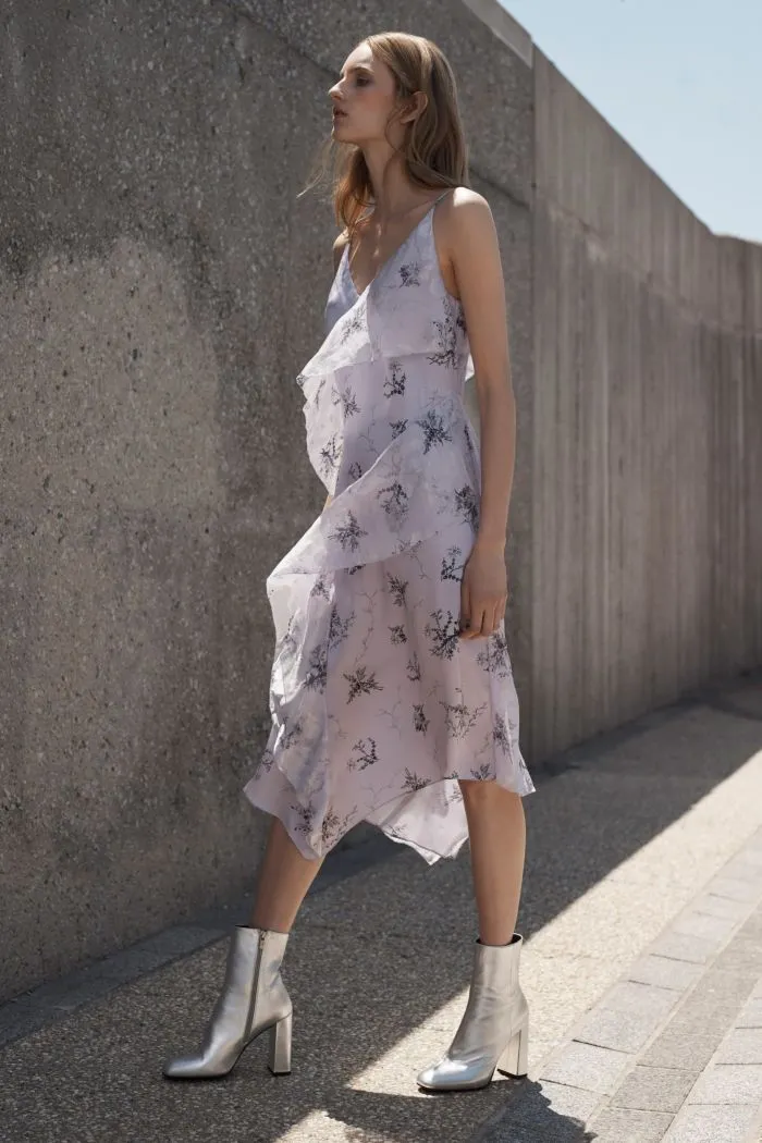 Серое кружевное летнее платье в бельевом стиле от Jason Wu