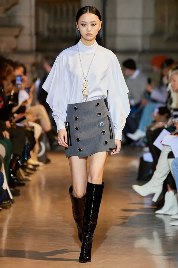 Модные юбки на пуговицах для коллекции AndrewGn осень/зима 2020-2021