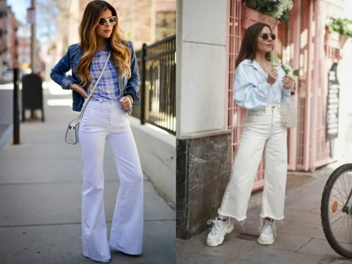 Белые женщины носят джинсы и мода фото