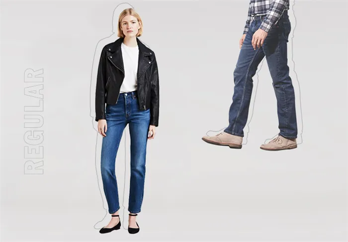 Джинсы джинсы: прямые, классические линии.
