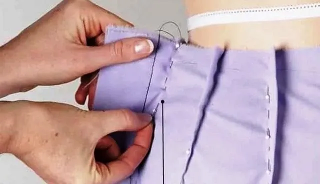 Сшивание юбки по бокам