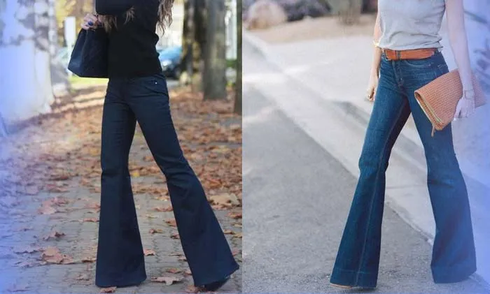 Современные широкие джинсы