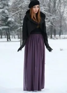 Шифоновые юбки для зимнего гардероба
