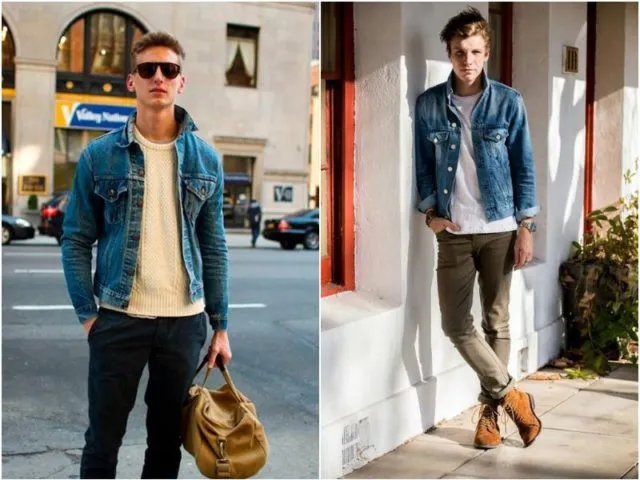 Модные мужские джинсовые куртки
