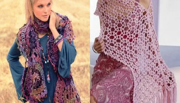 Оригинальные идеи для женских шалей