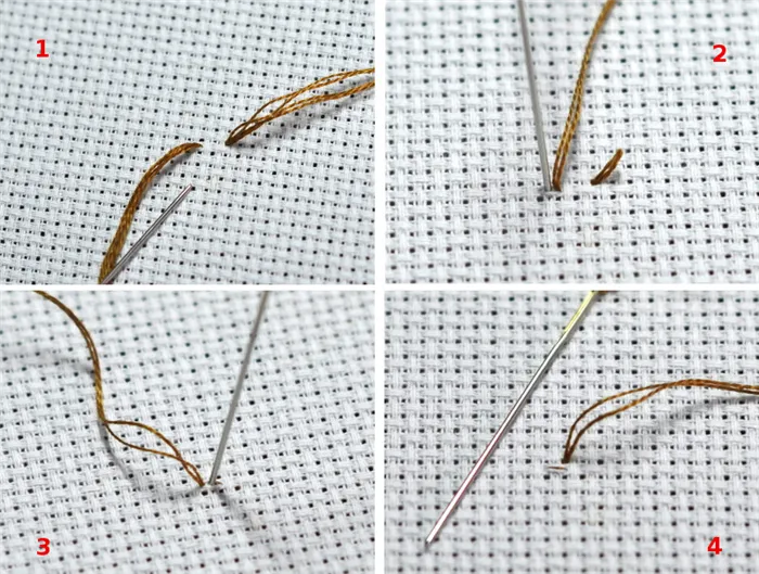 8 способов закрепить нить, не делая узелков в вышивке