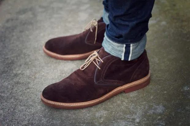 коричневые замшевые туфли 