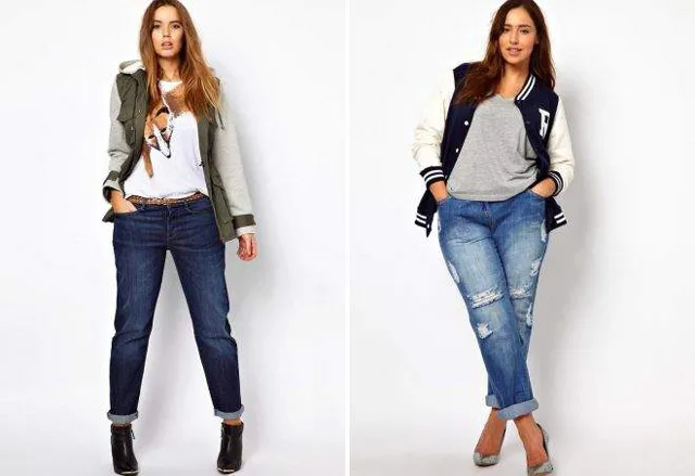 Девушки с избыточным весом в джинсах