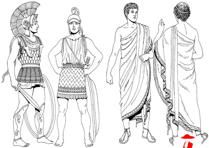 Наряды людей Древней Греции 7
