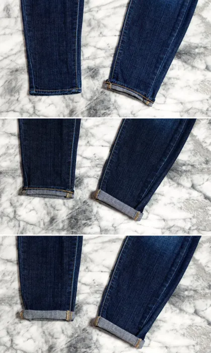 Алгоритм создания зауженных манжет на зауженных джинсах.