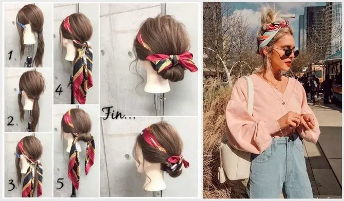 Летняя модная тенденция 2021: повязывание шарфа вокруг головы14