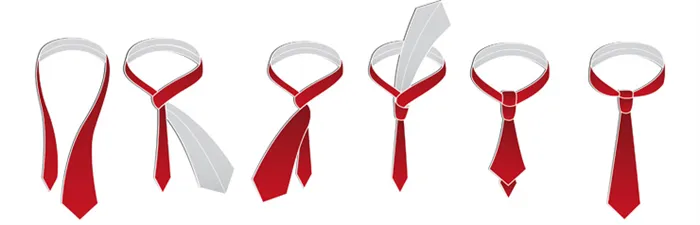 Завязывание галстука в простой узел