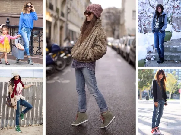 Как носить сапоги с джинсами для женщин. Фото Модные образы