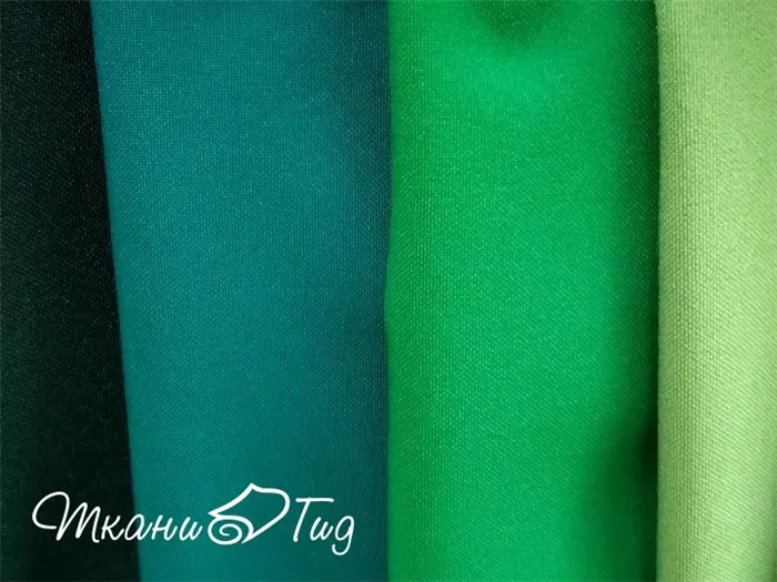 Зеленая ткань хабардин