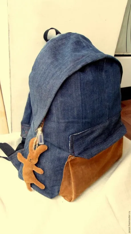 Переработка старых джинсов в рюкзак