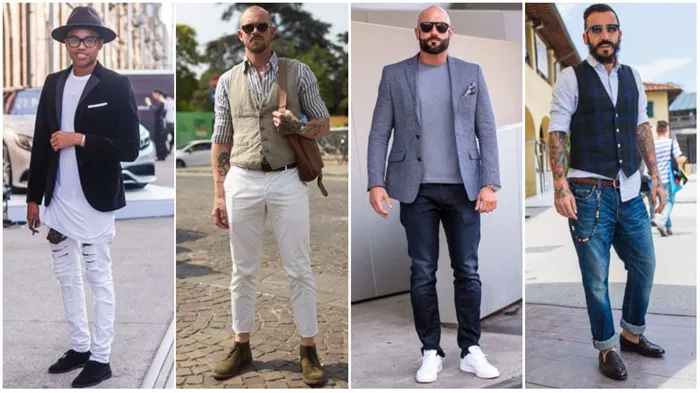 Мужчина в джинсах, в стиле smart casual