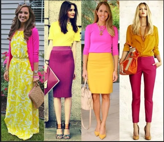 С каким цветом сочетается желтый в женской одежде. Значение, подходит для мужчин, с чем носить, фото сочетаний