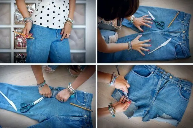 Три способа подрезать джинсы