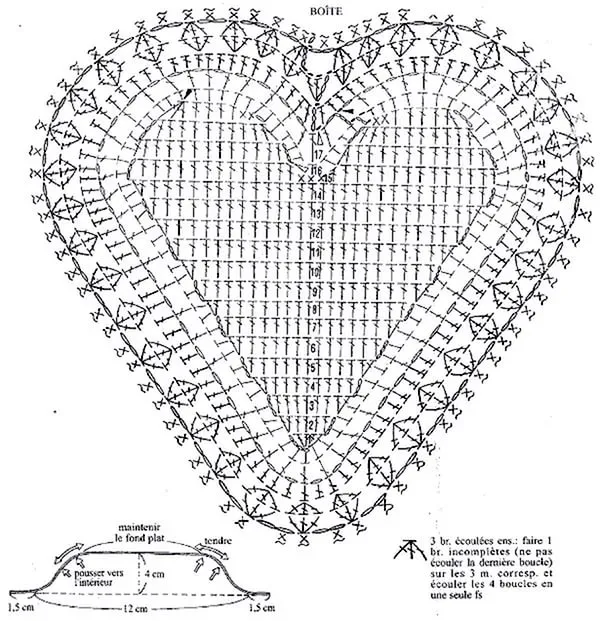 Фото вязаных крючком подушек в форме сердец