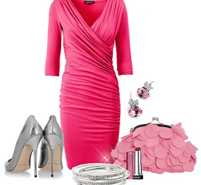 С какими туфлями следует носить розовое платье?