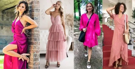С какой обувью носить розовое платье