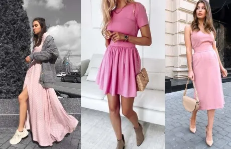 С какой обувью носить розовое платье