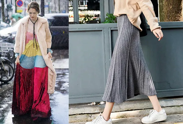 Длинные и простые юбки для зимы