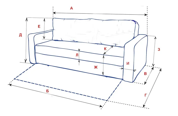 Чехол на диван из цельного куска ткани