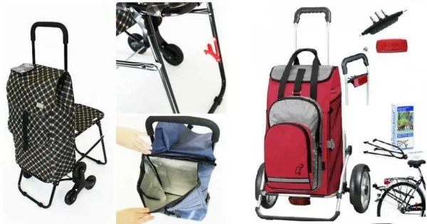 Специальные типы сумок-тележек: для складных стульев и велосипедов