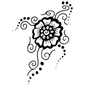 Рисунок татуировки с цветочными ручками