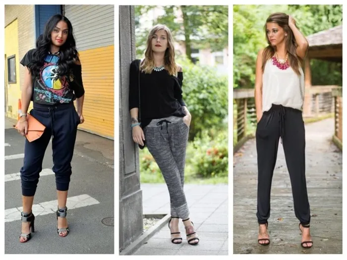 Что носить с женскими брюками-джоггерами - фото элегантных сочетаний