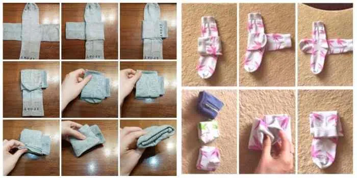 Как плотно сложить носки