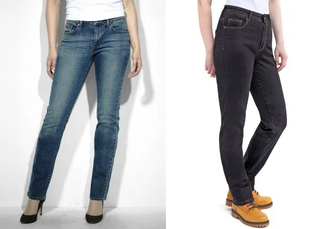 Классические прямые джинсы для женщин