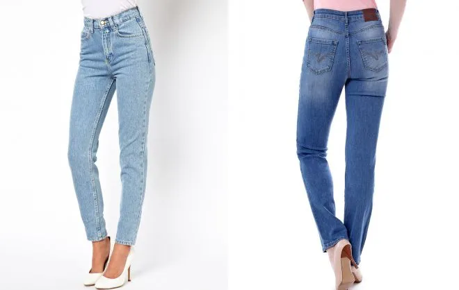 Классические женские джинсы с высокой талией