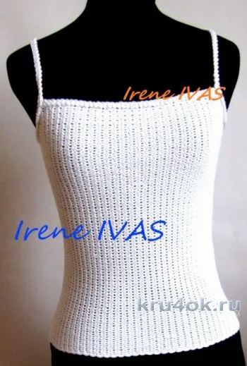 Женская футболка с вязанием крючком.アイリーンIVASが機能します