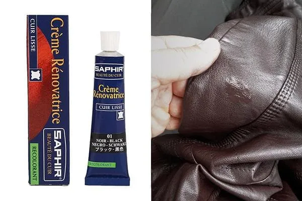 Реставрация кожаной куртки с помощью мокрой кожи