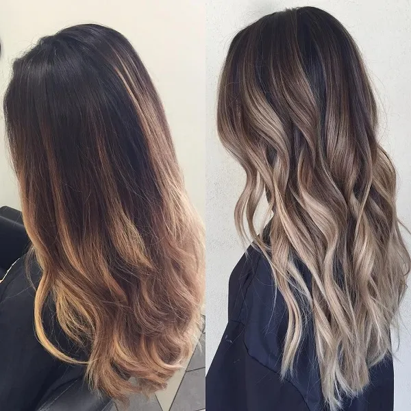 Волосы до и после покраски