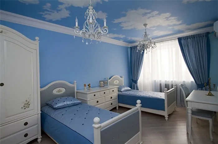 С какими цветами сочетается синий - дизайн детской комнаты