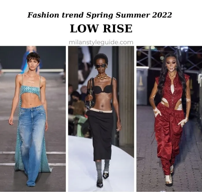модные тренды женской одежды весна лето 2022 тренд заниженная талия