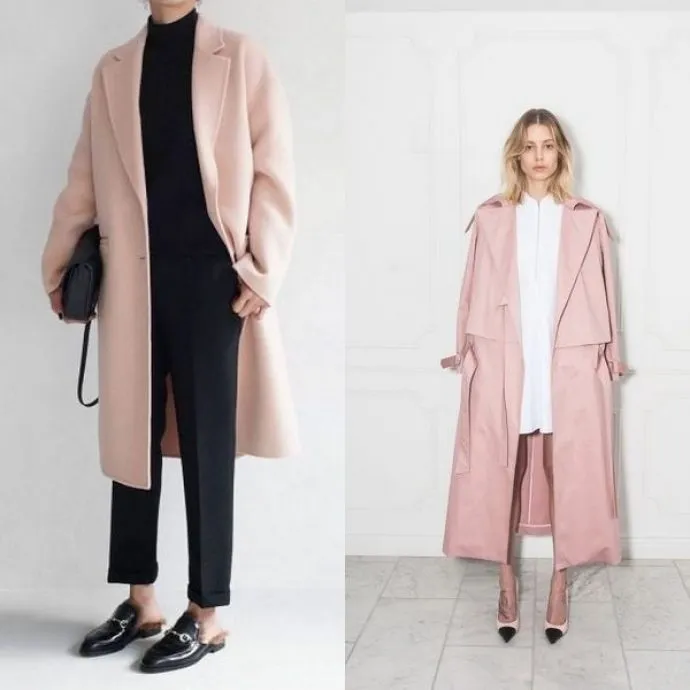 Фотографии розовых пальто