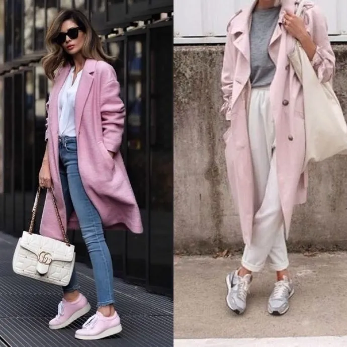 Фотографии розовых пальто