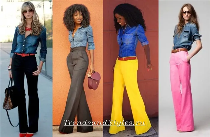 Женские джинсовые рубашки: с чем носить в картинках