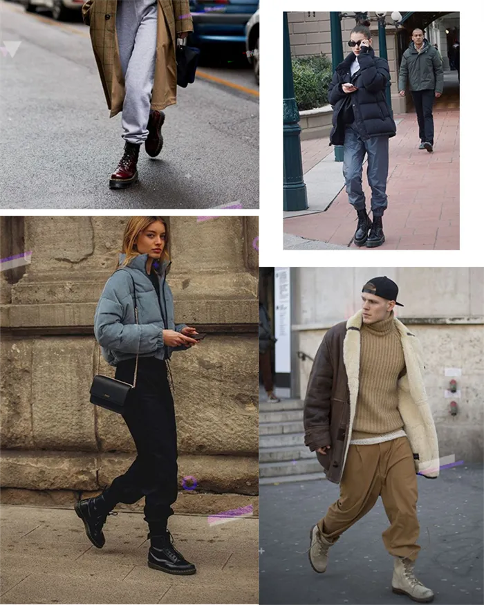 Как носить джоггеры с ботинками. Уличный стиль для женщин и мужчин.