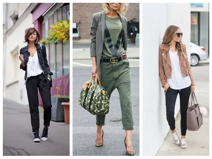 Что носить с женскими брюками-джоггерами - элегантные сочетания